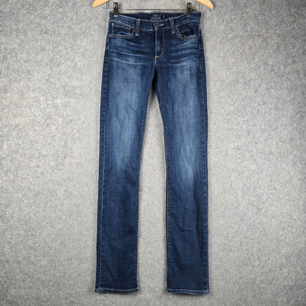 Lucky Brand Brooke Straight Jeans Womens 2/26 Blue Denim Casual Classic Everyday